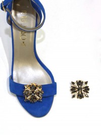 SHINY 1155 - Estrella gris x Adornos Y Broches De Zapatos - Imagen 1