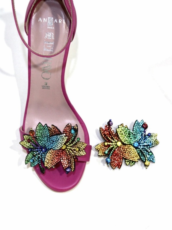 SHINY 1191 - Flores multicolor Adornos Y Broches De Zapatos