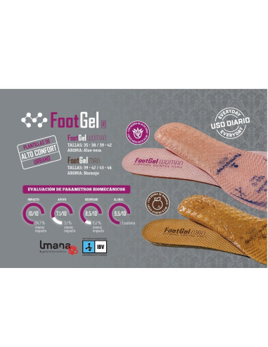 Footgel PLANT-HM - PLANTILLA PARA HOMBRE-NARANJO PLANTILLAS - Imagen 1