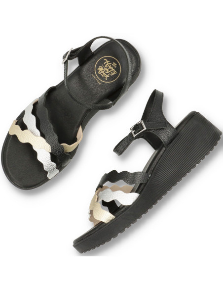 THE HAPPY MONK BANUS-003 - Sandalia cuña BANUS - Imagen 4