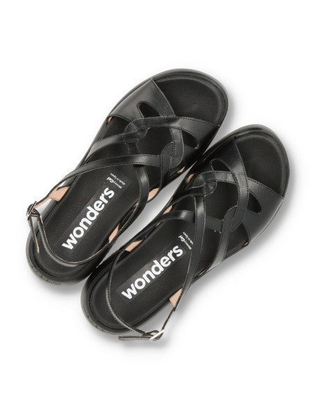 Wonders C-6550 - SANDALIAS MAR 50 NEGRA Sandalias - Imagen 4