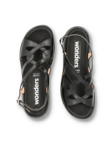 Wonders C-6550 - SANDALIAS MAR 50 NEGRA Sandalias - Imagen 6