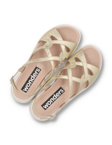 Wonders C-6550 - SANDALIAS MAR 50 ORO Sandalias - Imagen 4