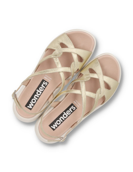Wonders C-6550 - SANDALIAS MAR 50 ORO Sandalias - Imagen 4