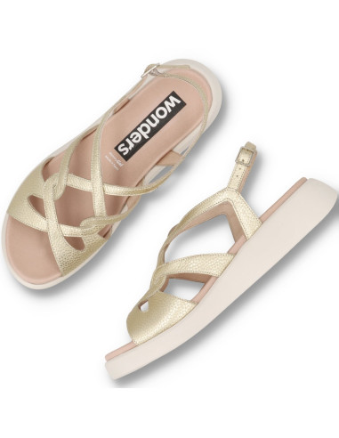 Wonders C-6550 - SANDALIAS MAR 50 ORO Sandalias - Imagen 5
