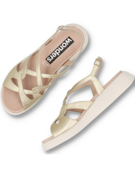 Wonders C-6550 - SANDALIAS MAR 50 ORO Sandalias - Imagen 5