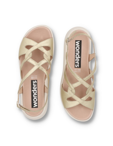 Wonders C-6550 - SANDALIAS MAR 50 ORO Sandalias - Imagen 6