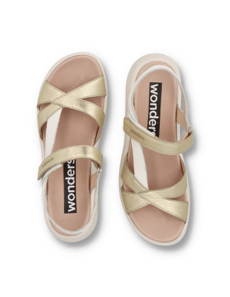 Wonders C-6552 - SANDALIAS MAR 52 ORO - Imagen 6