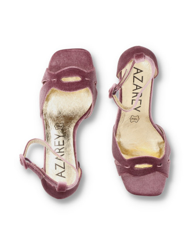 Azarey 459L990 - SANDALIAS TERCIOPELO ZAPATOS DE FIESTA - Imagen 6
