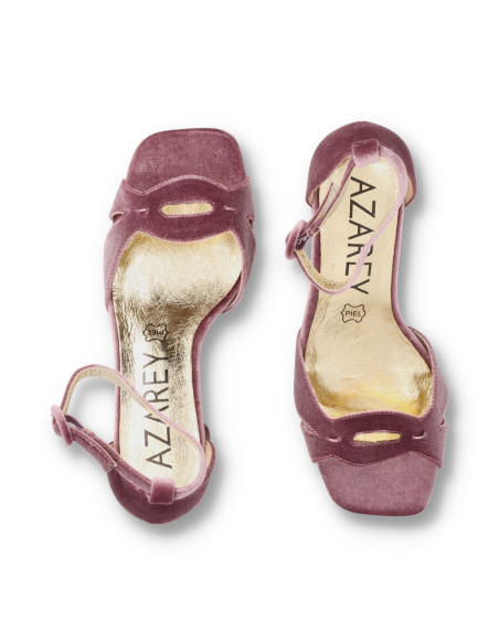 Azarey 459L990 - SANDALIAS TERCIOPELO ZAPATOS DE FIESTA - Imagen 6