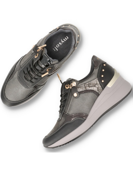 Mysoft 26M593 - ZAPATILLA CUÑA ZAPATOS CUÑA - Imagen 5