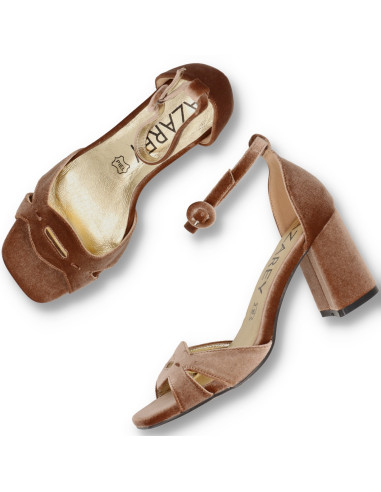 Azarey 459l990 - SANDALIAS TERCIOPELO ZAPATOS DE FIESTA - Imagen 5