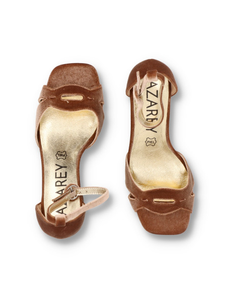 Azarey 459l990 - SANDALIAS TERCIOPELO ZAPATOS DE FIESTA - Imagen 6