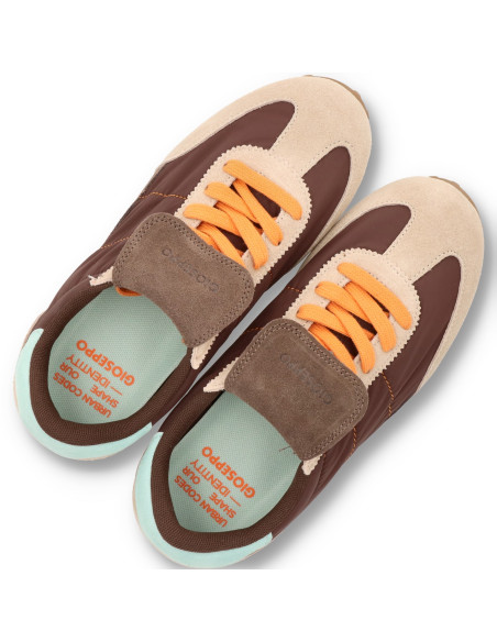Gioseppo 80274 - SNEAKERS MARRON NYLON Y PIEL Zapatillas Deportivas - Imagen 4