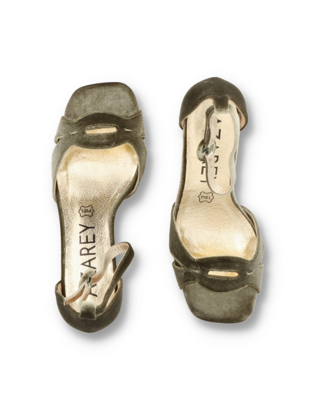 Azarey 459L990 - SANDALIAS TERCIOPELO ZAPATOS DE FIESTA - Imagen 6